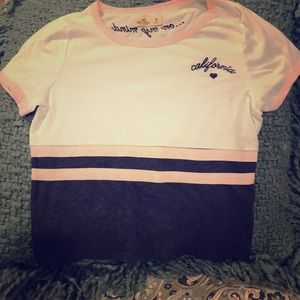 Hollister cropped tee with California detail